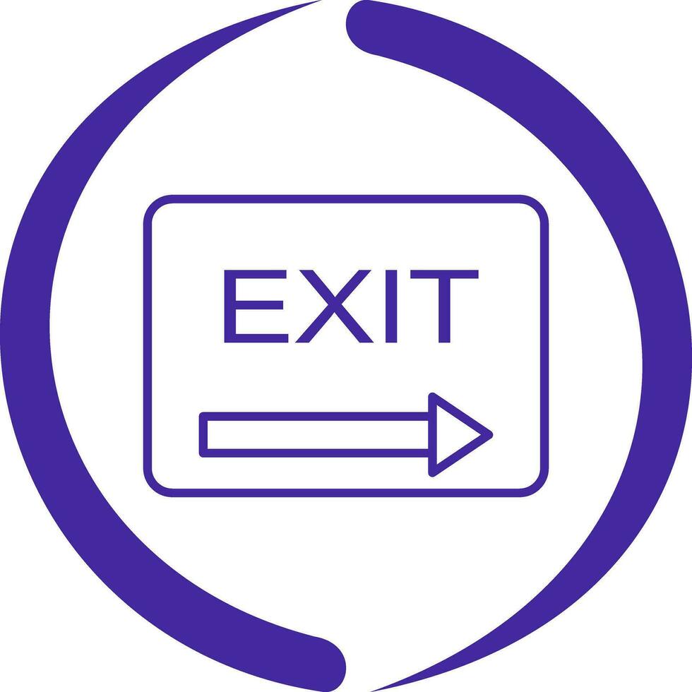 Unique Exit Vector Icon
