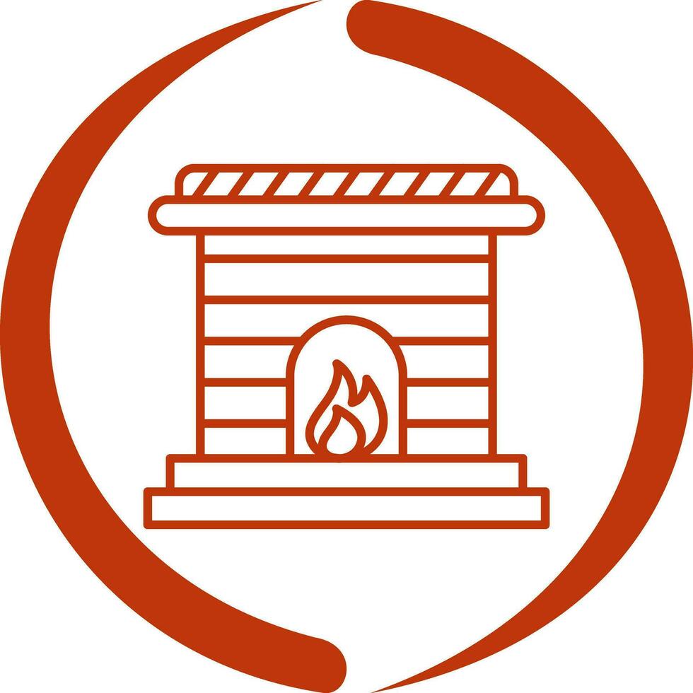 Fireplace Vector Icon