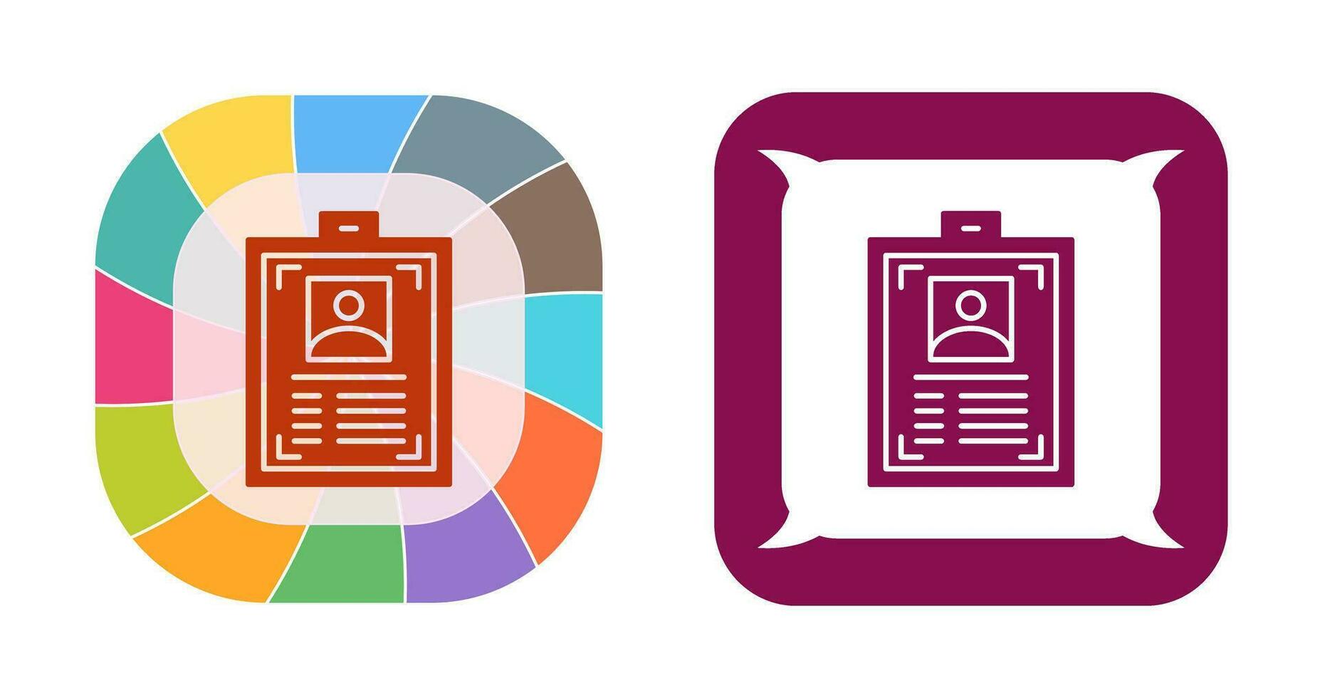 icono de vector de tarjeta de identificación