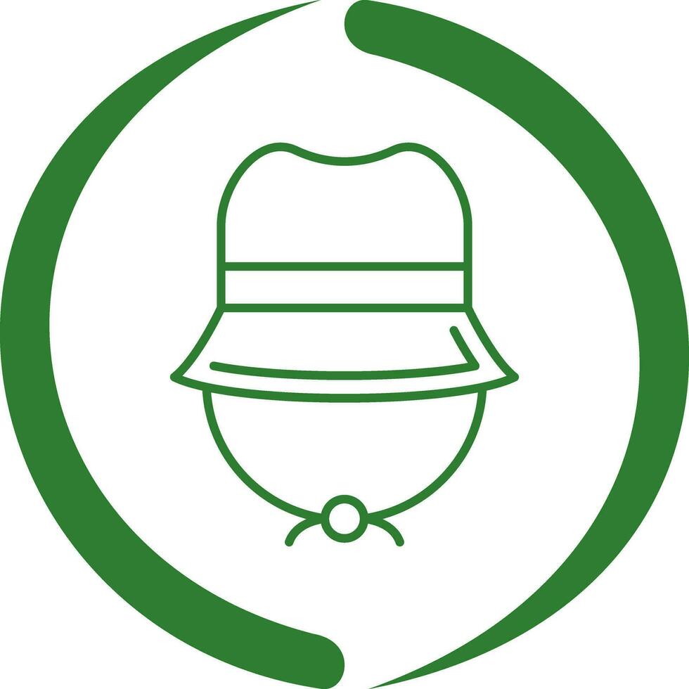 icono de vector de sombrero de camping