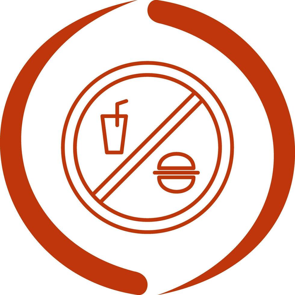 No Food or Drinks Vector Icon