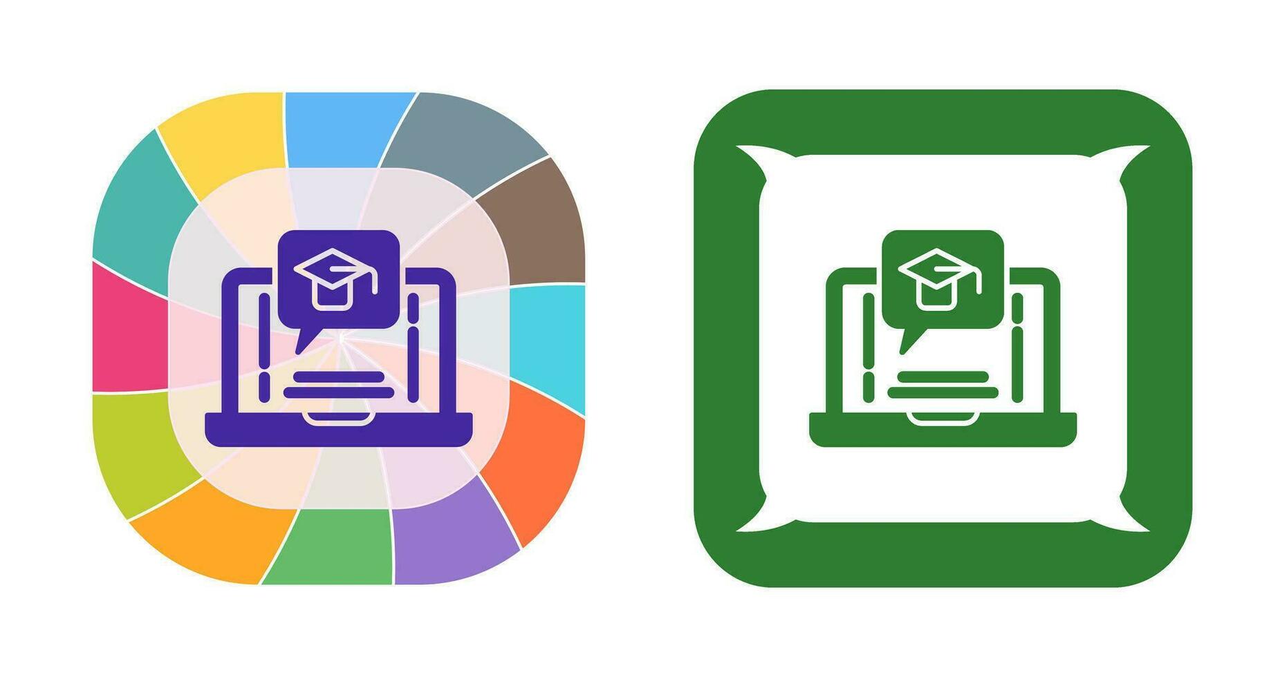 icono de vector de aprendizaje electrónico