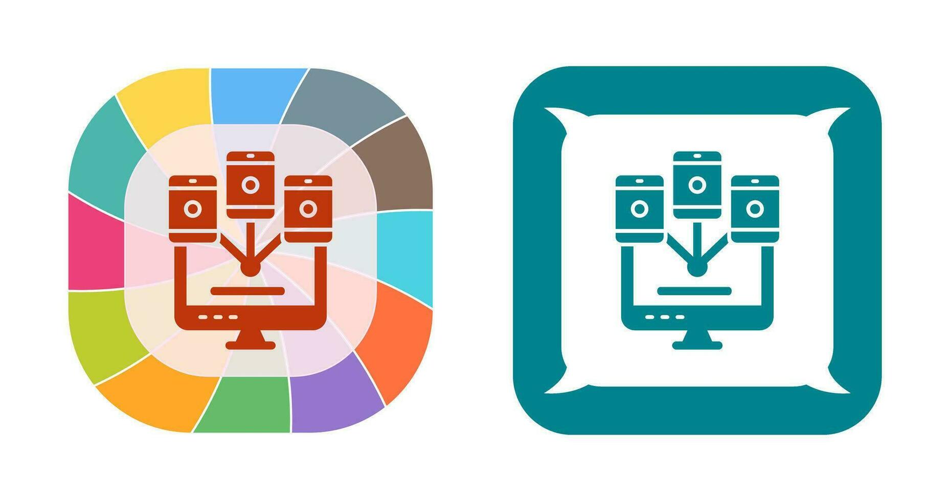 icono de vector de redes informáticas