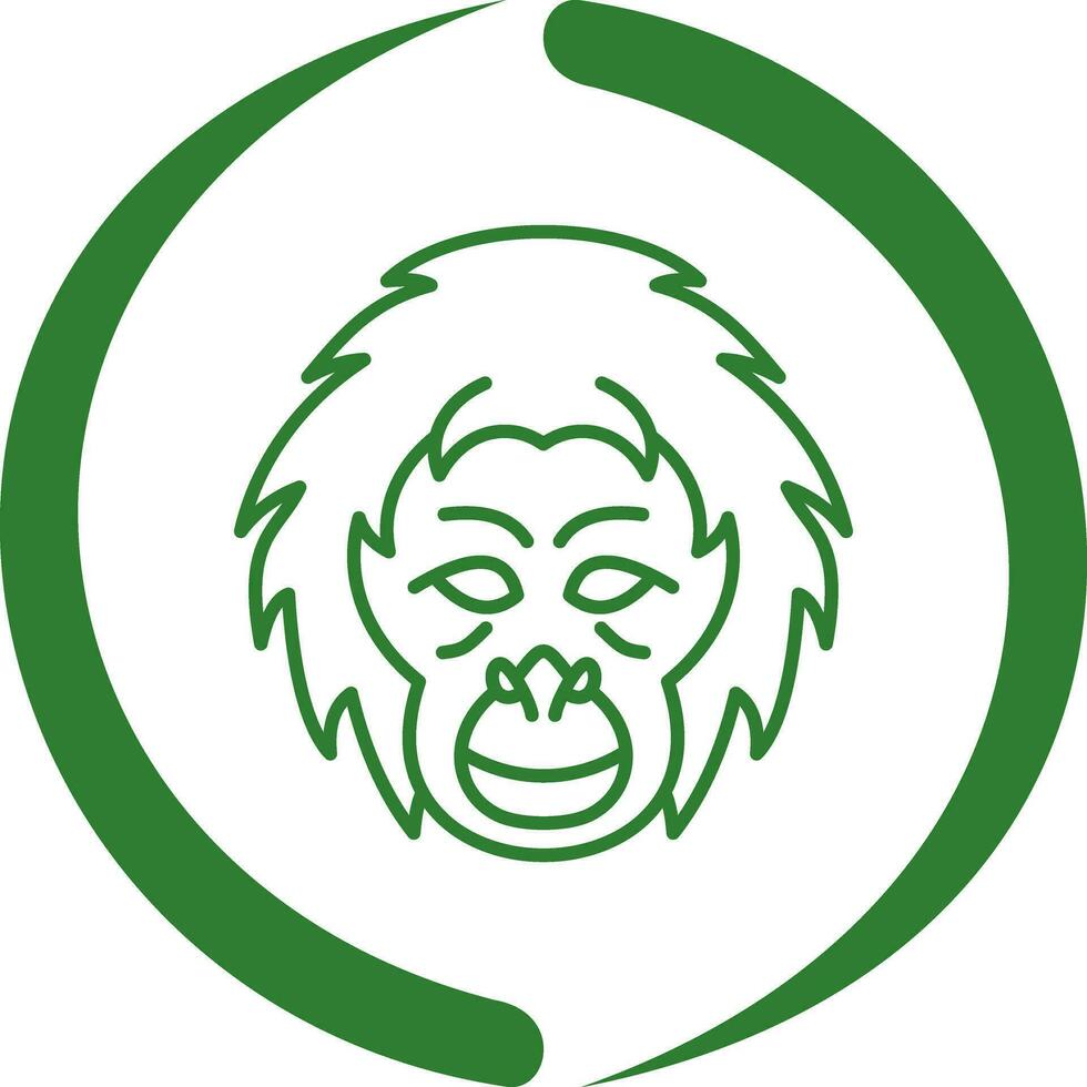 Orangutan Vector Icon