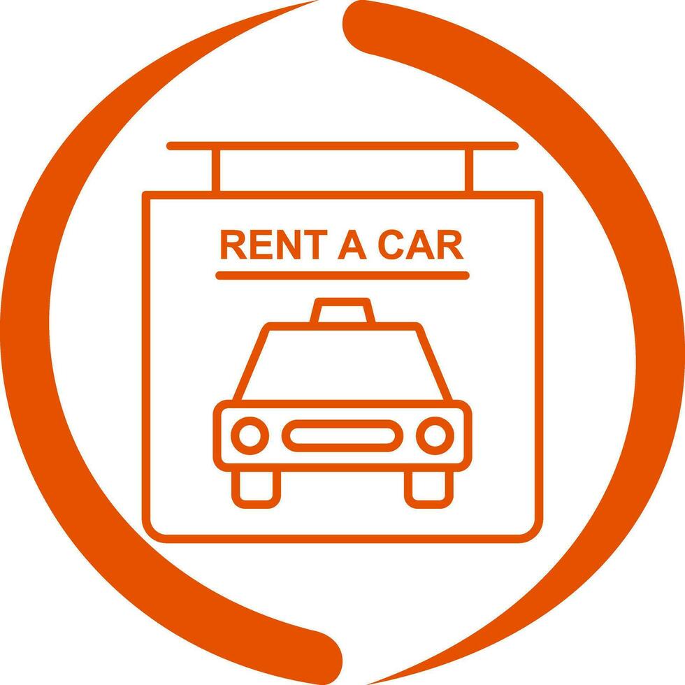 Rent a Car Vector Icon