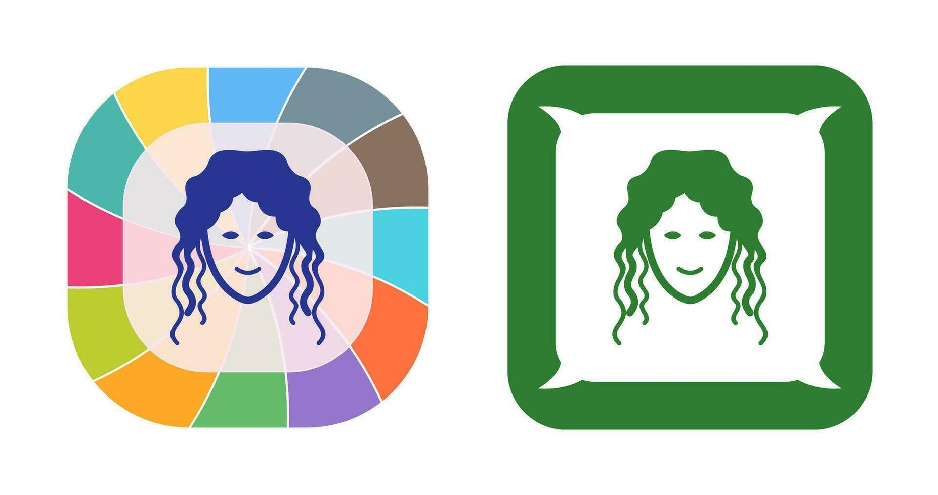 Hair Curly Vector Icon