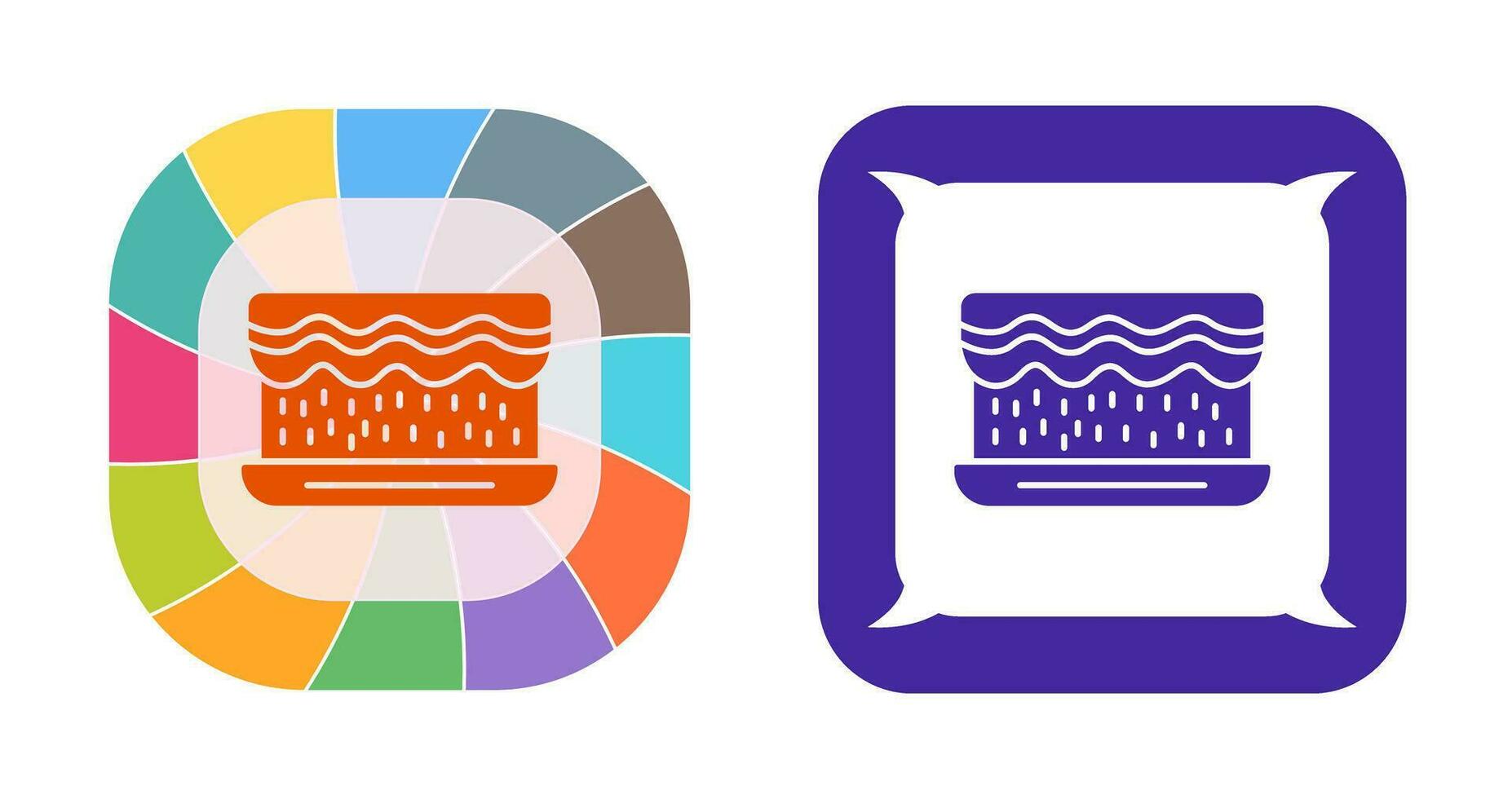Unique Cream Cake Vector Icon