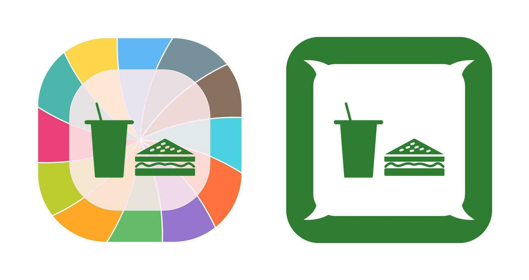 Unique Lunch Vector Icon