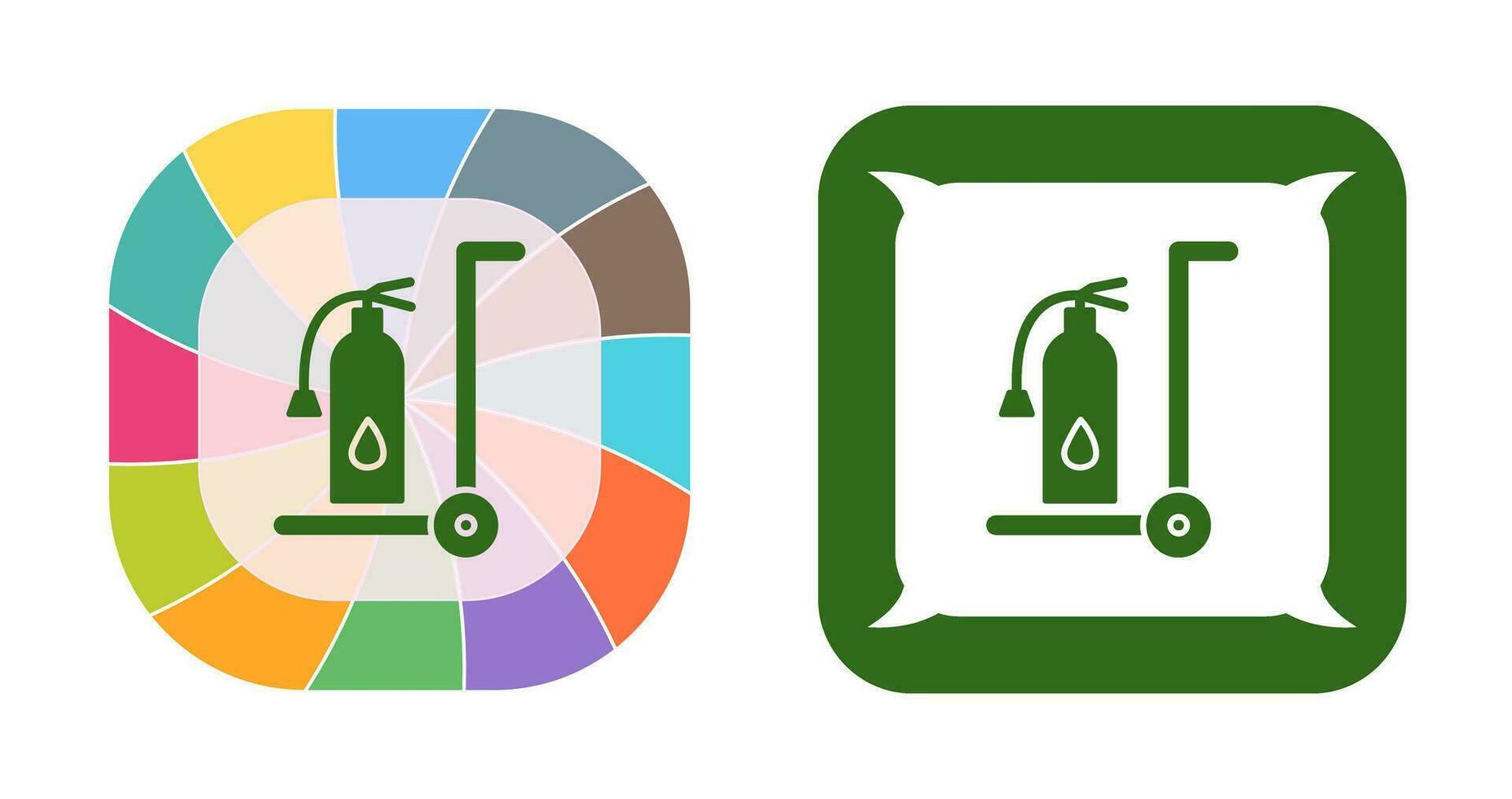 Unique Moveable Extinguisher Vector Icon