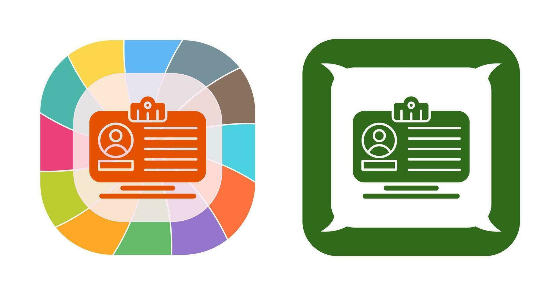 icono de vector de tarjeta de identificación