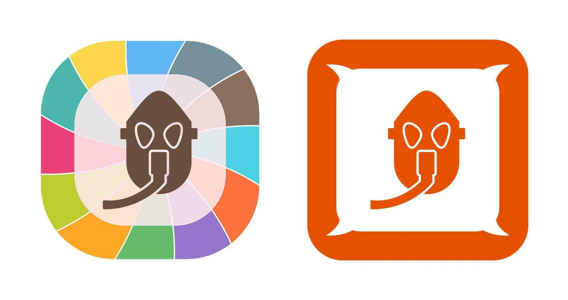 Unique Oxygen Mask Vector Icon