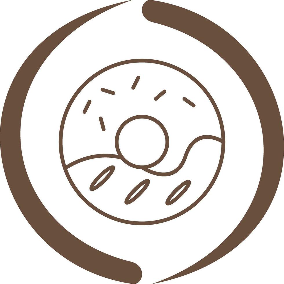 icono de vector de donut de crema