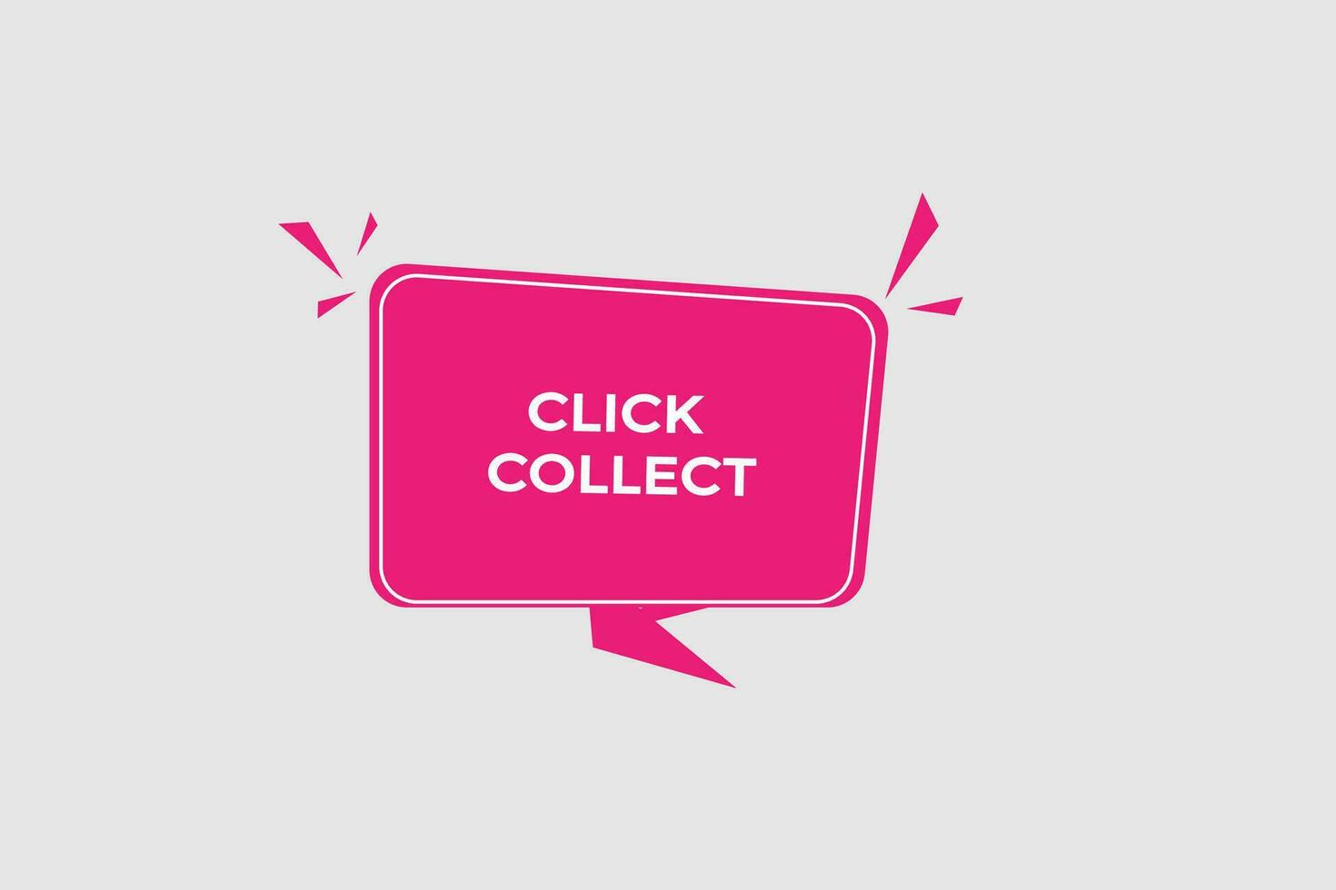 new click collect modern, website, click button, level, sign, speech, bubble  banner, vector