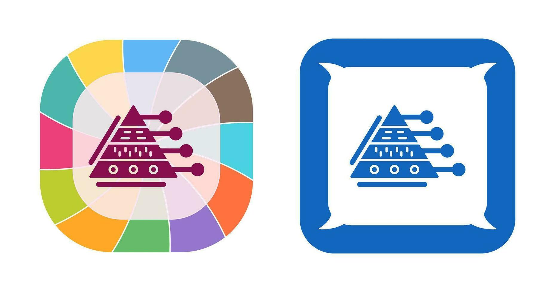 Pyramid Graph Vector Icon