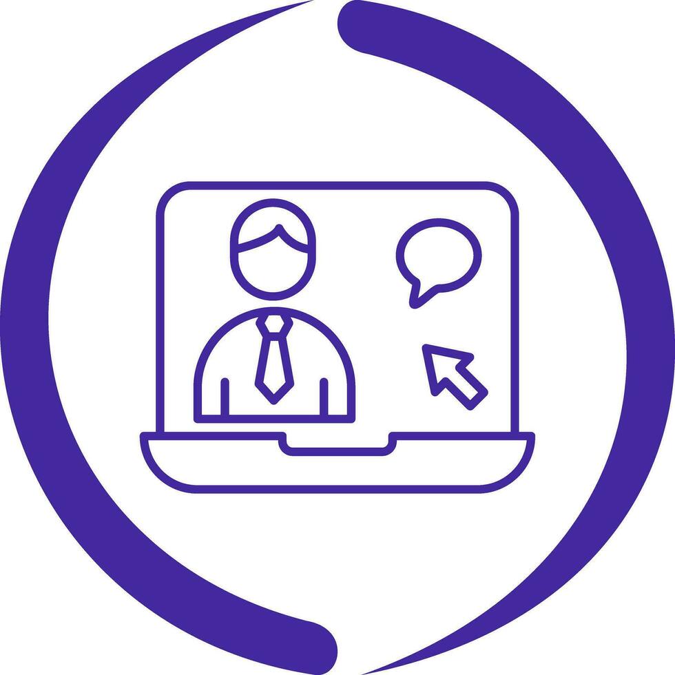 Online Interview Vector Icon