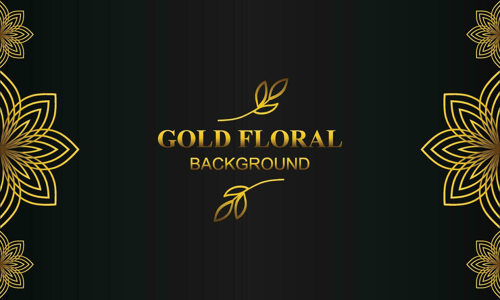 beautiful elegant gold floral background with floral and leaf ornament vector