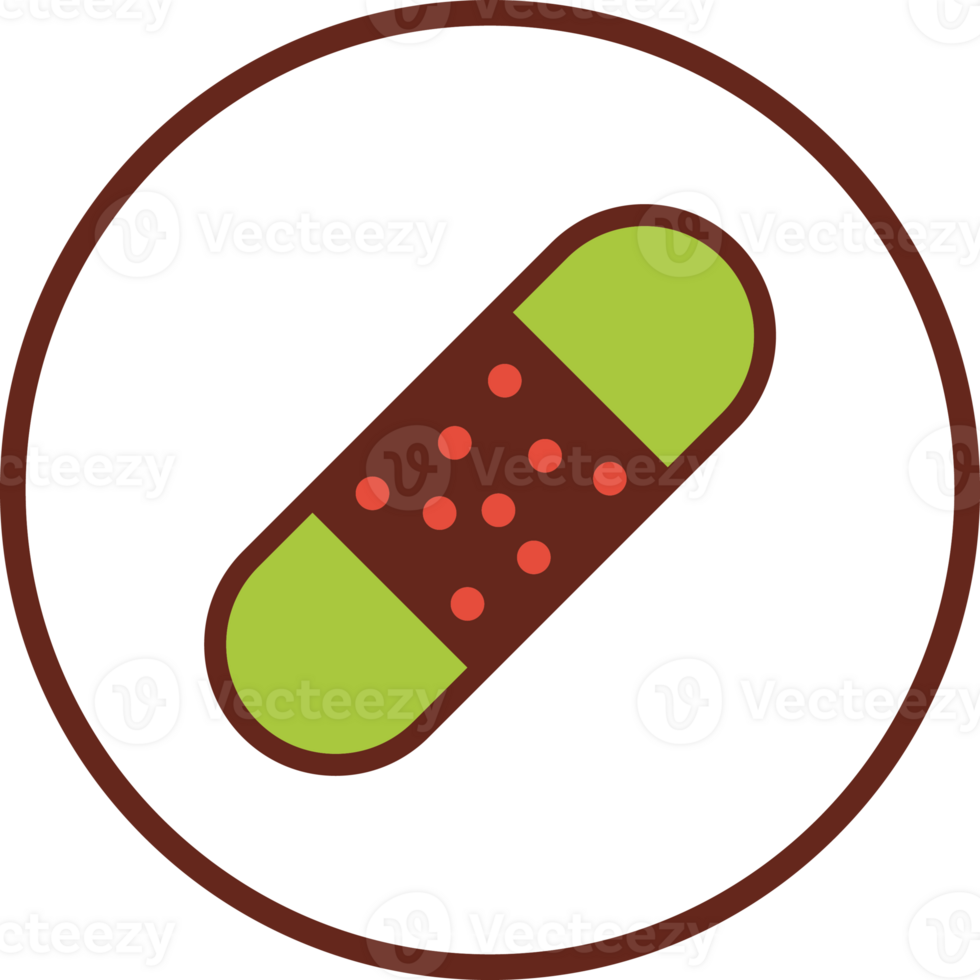 medicinal plaster flat icon in circle. png