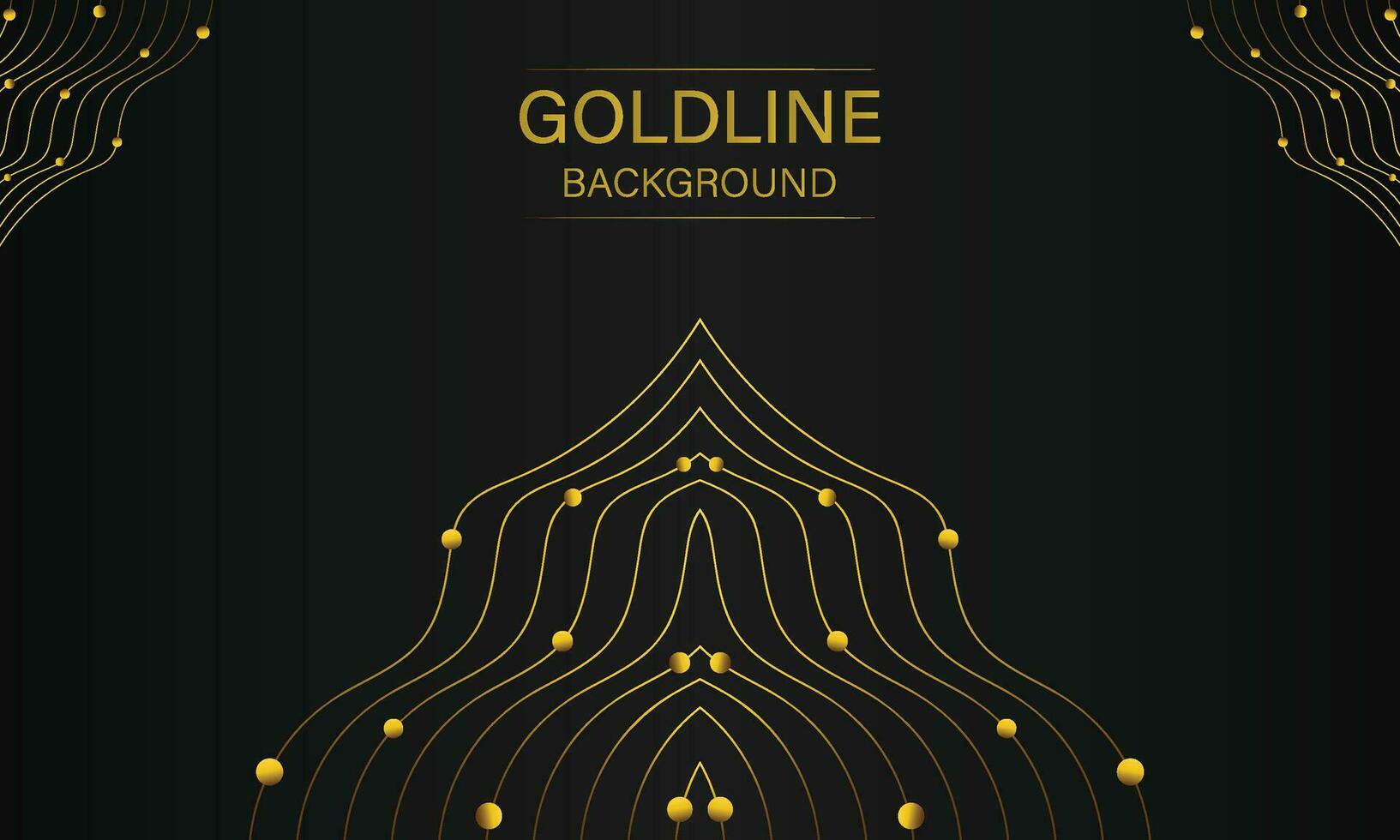 luxury abstract gold line on black background vector