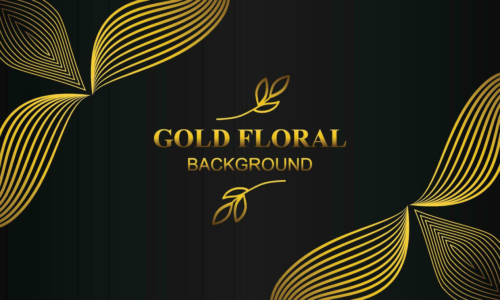 beautiful elegant gold floral background with floral and leaf ornament vector