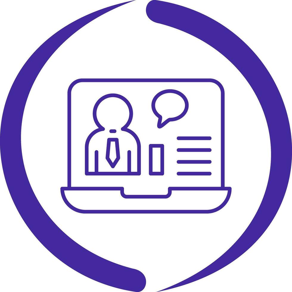 Online Job Interview Vector Icon