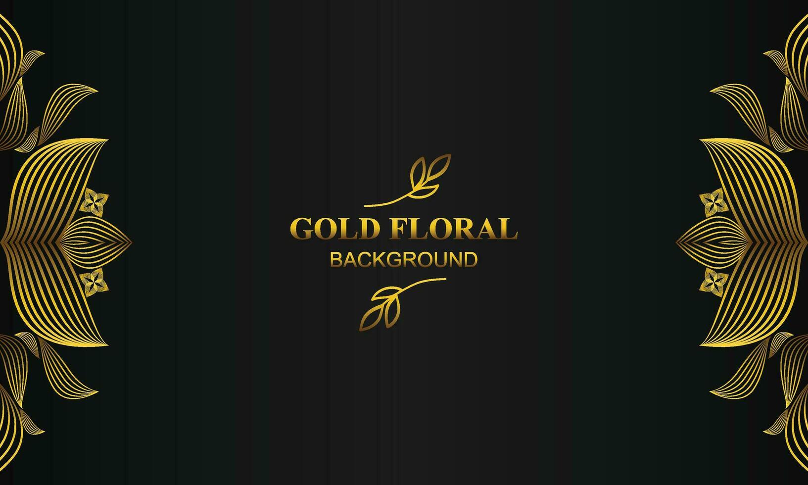 elegante oro floral antecedentes con floral y hoja ornamento vector