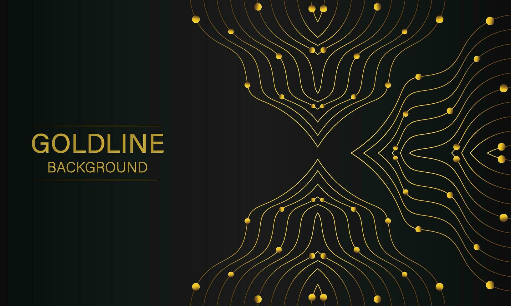 luxury abstract gold line on black background vector