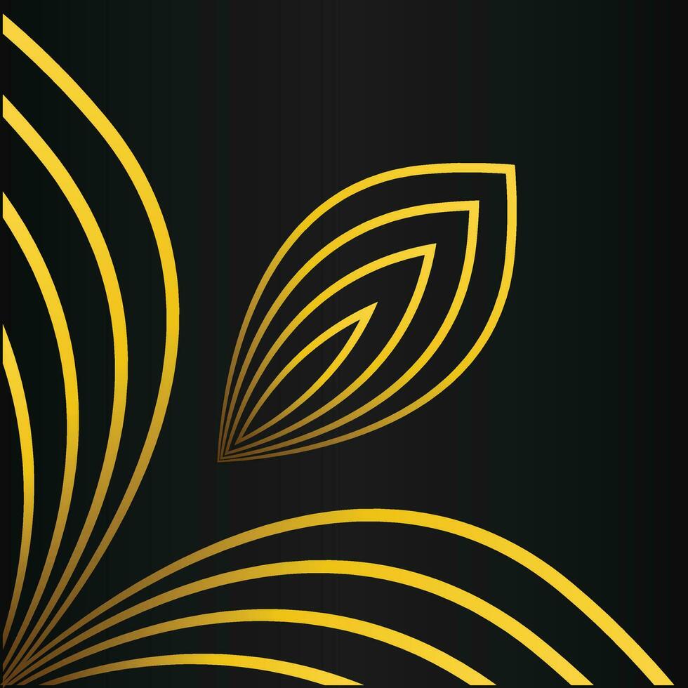 lujo elegante oro floral marco frontera decoración vector
