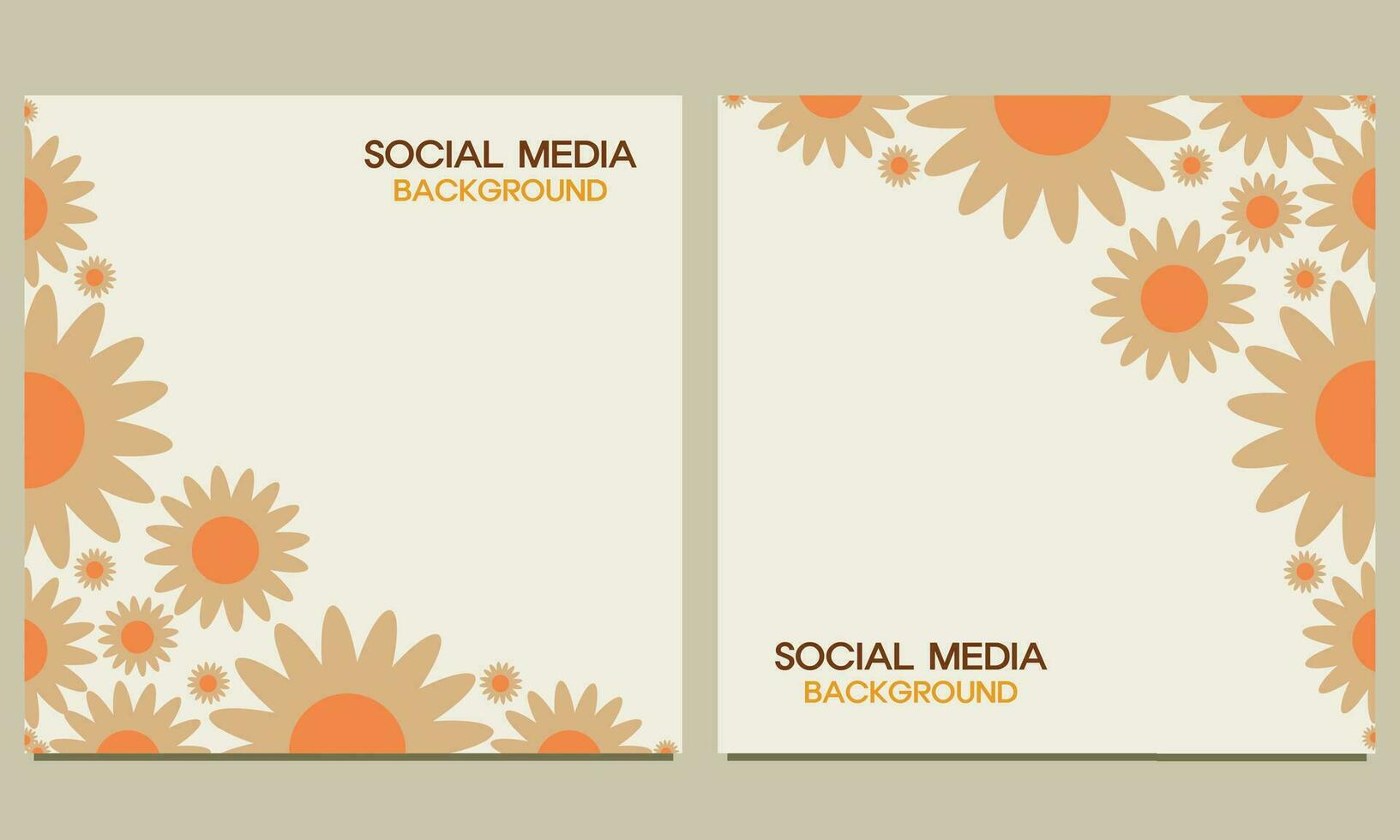 social media post background with natural floral ornament. Suitable for social media post, banner design and internet ads. vector