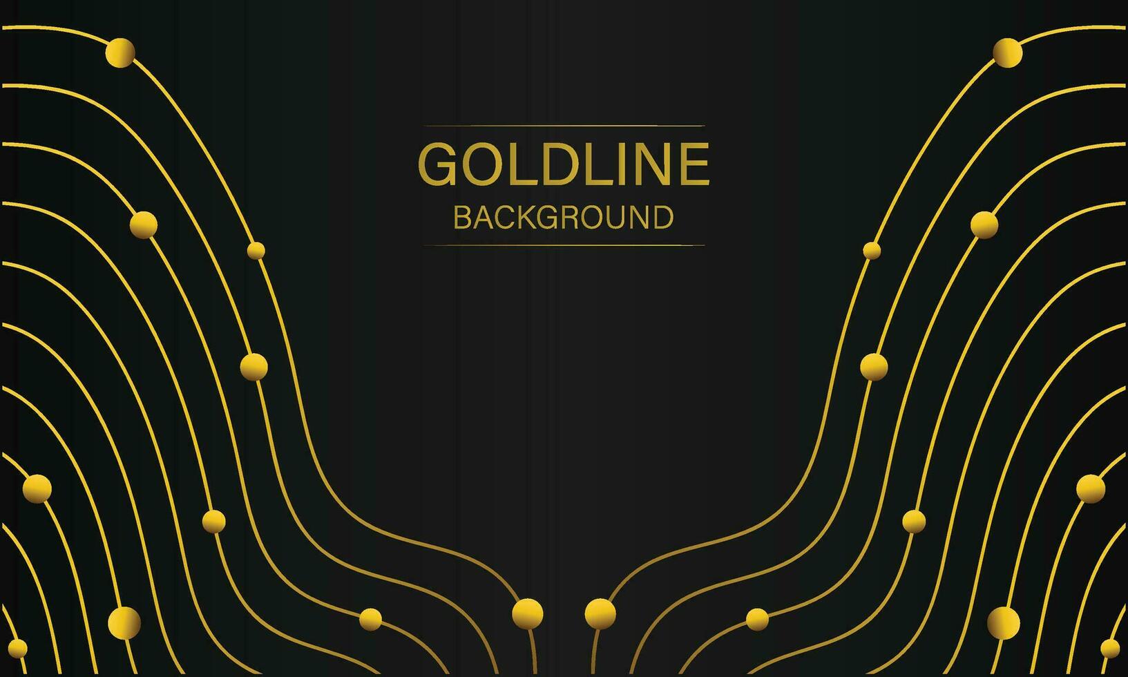 luxury abstract gold line on black background vector