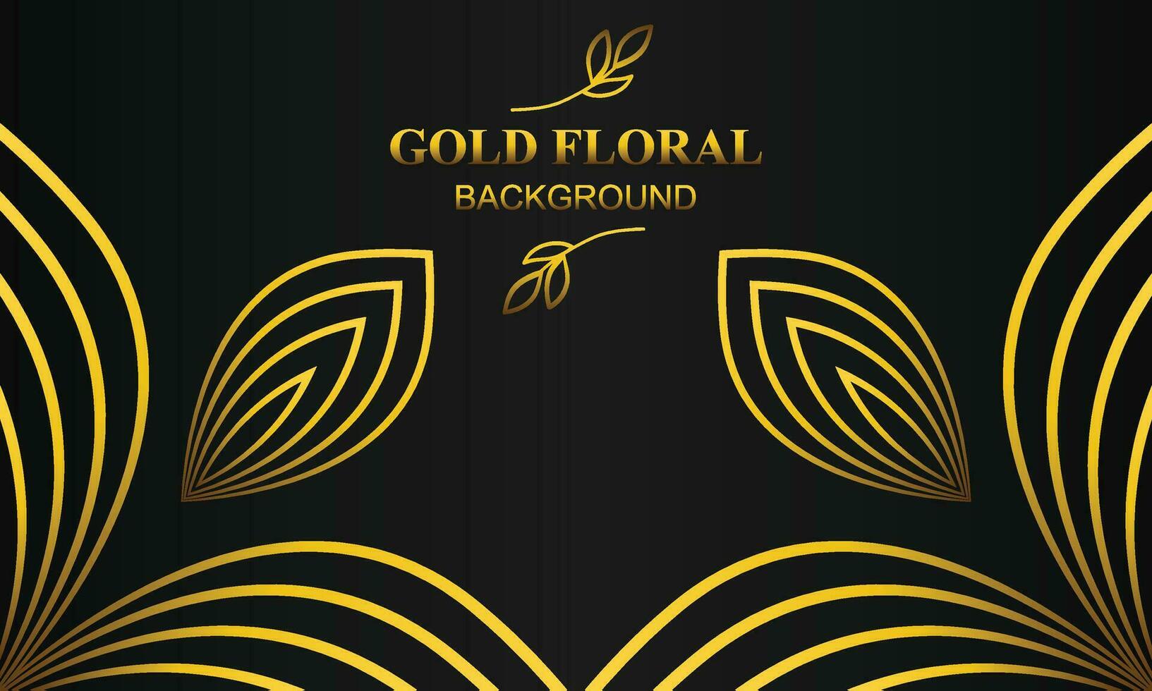 premium elegant gold floral background with floral and leaf ornament vector