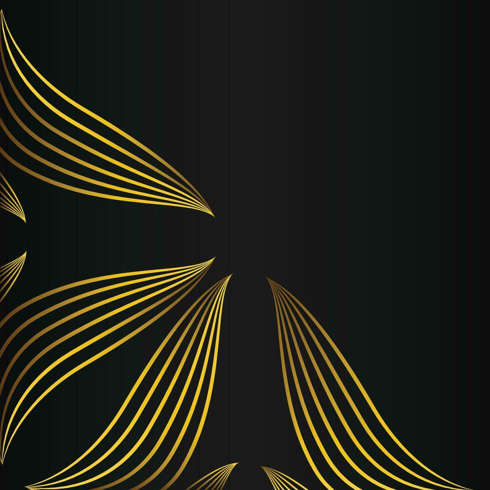 lujo elegante oro floral marco frontera decoración vector