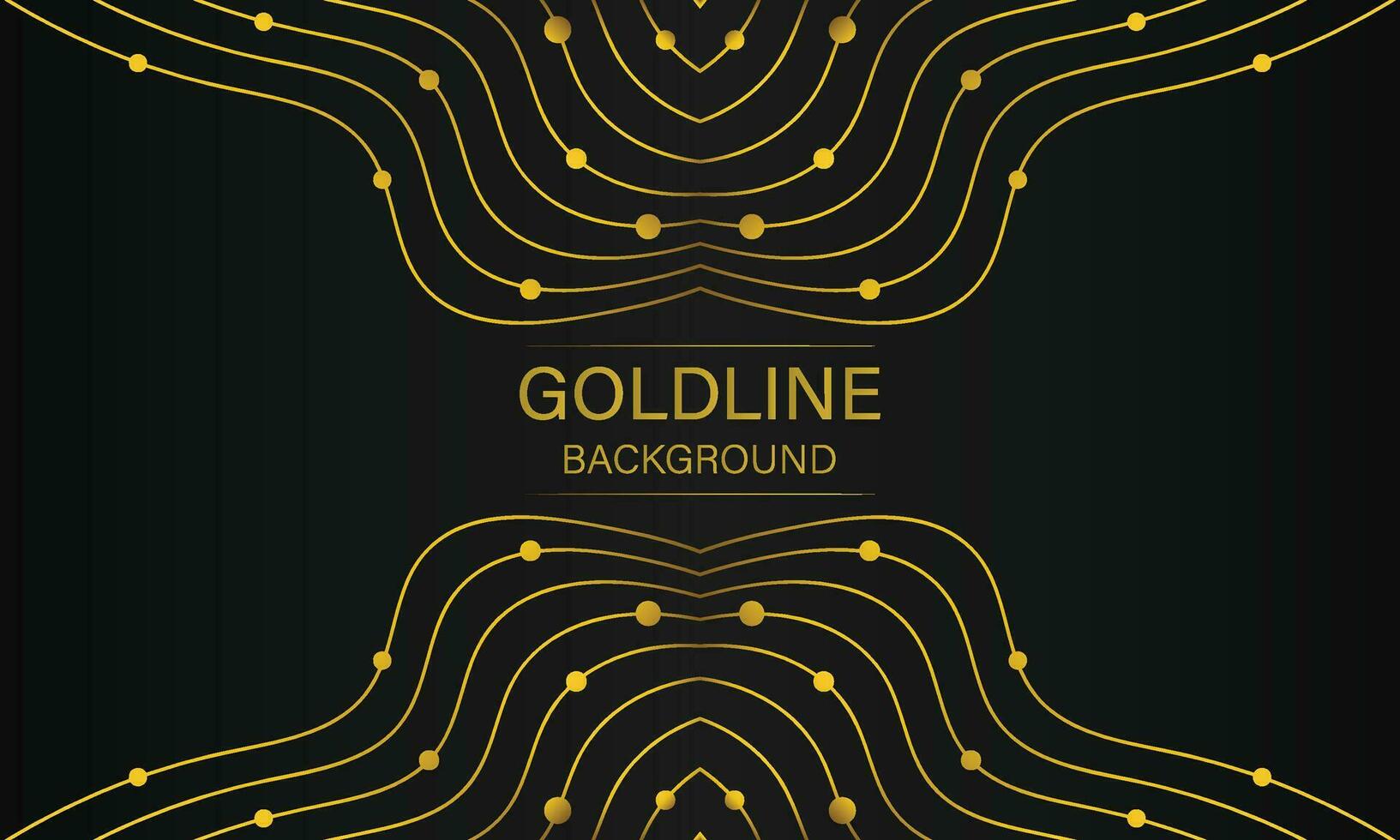 luxury abstract gold line on black background vector