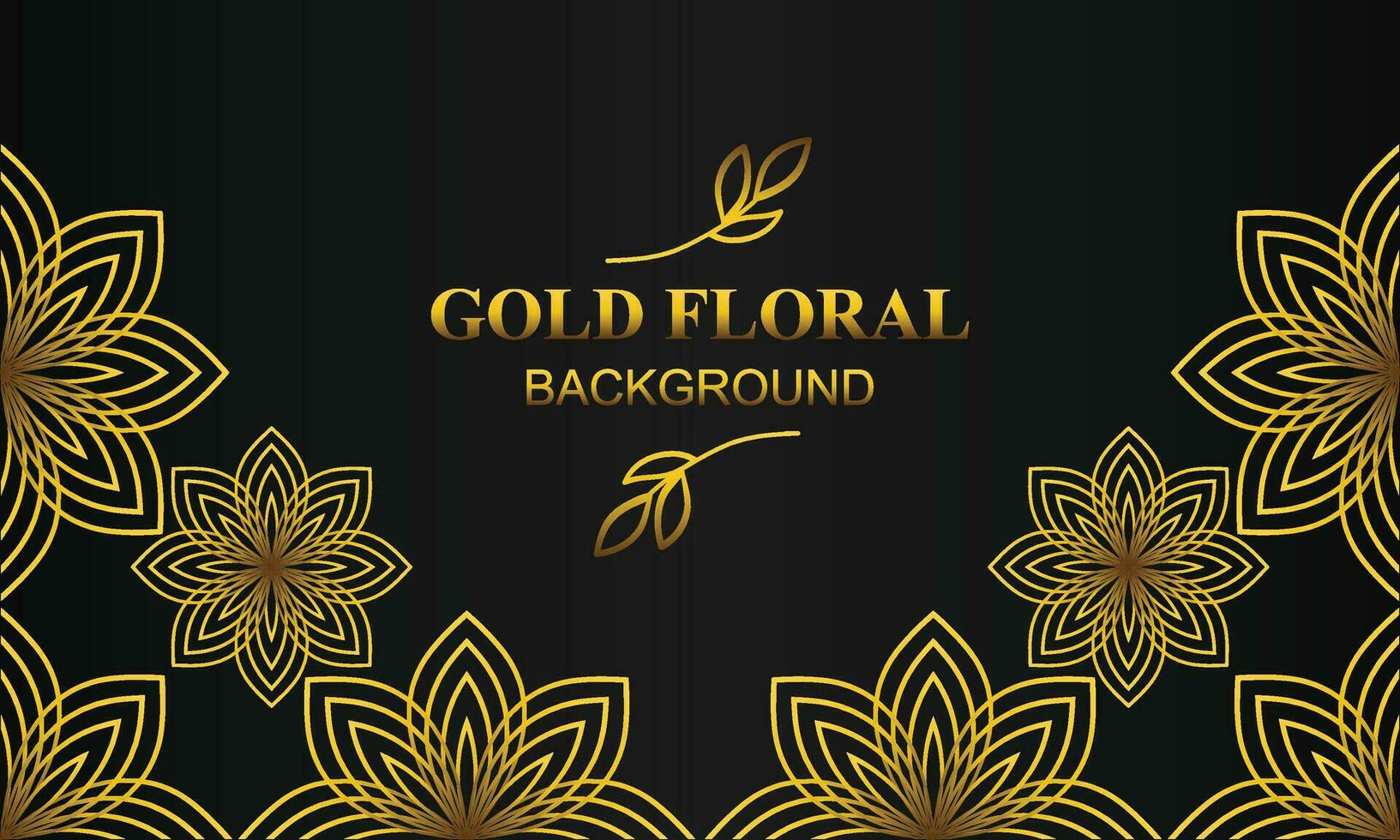 beautiful elegant gold floral background with floral and leaf ornament vector