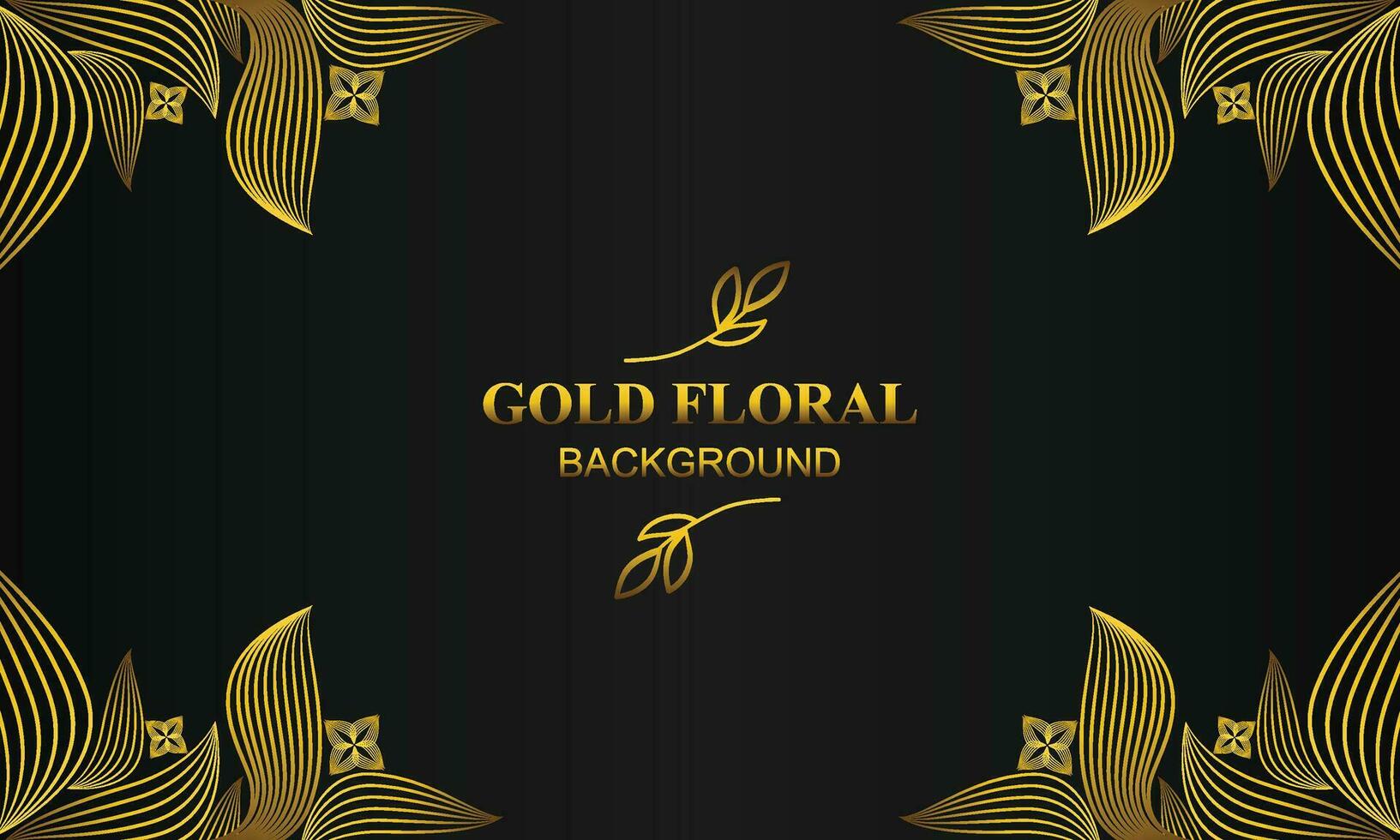 premium elegant gold floral background with floral and leaf ornament vector