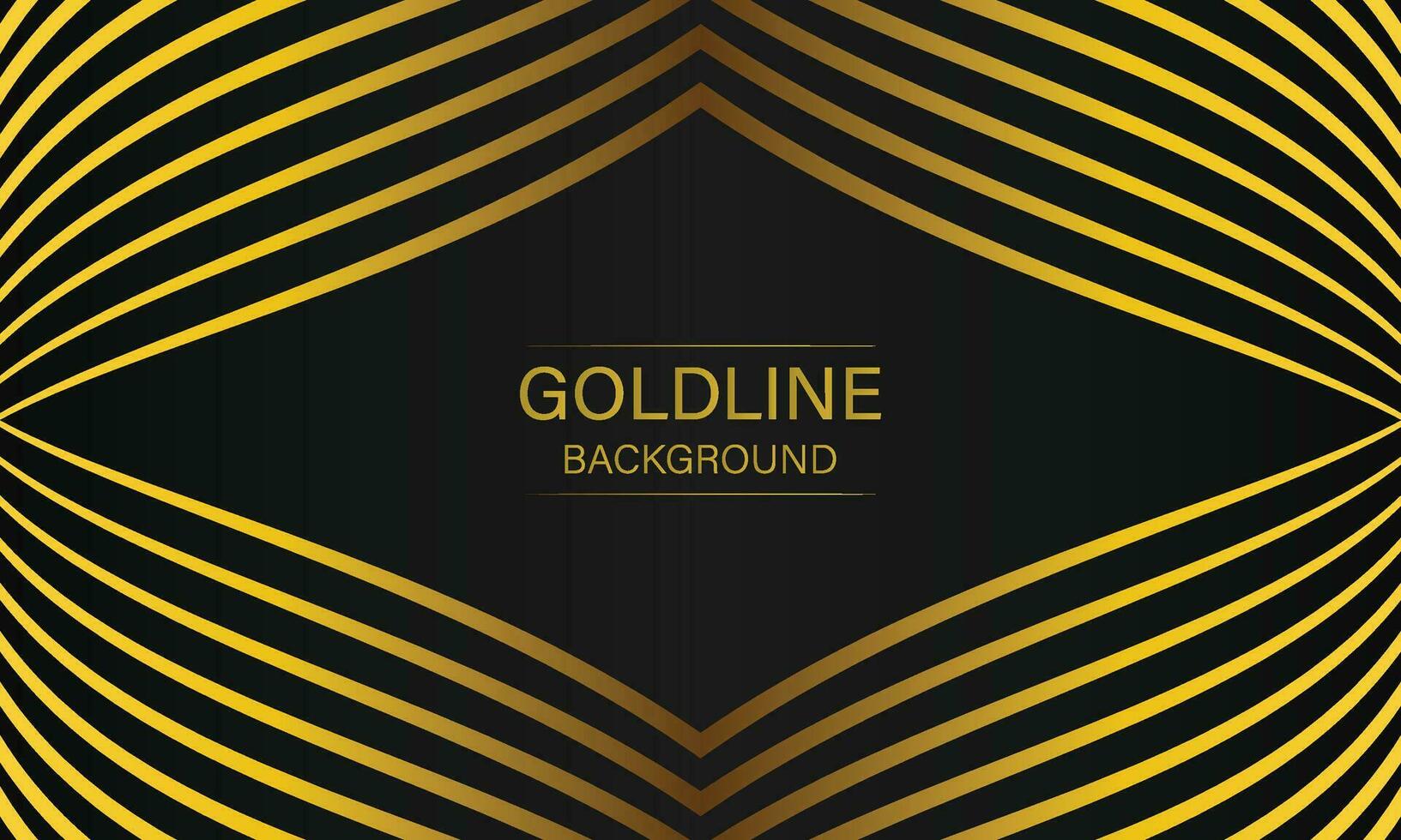 luxury abstract gold line on black background vector