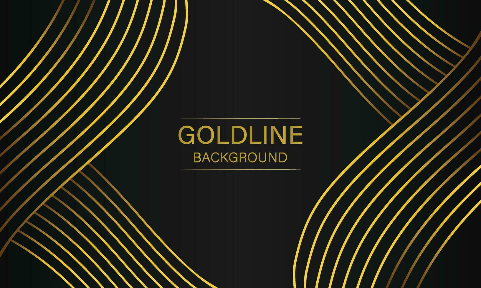 luxury abstract gold line on black background vector