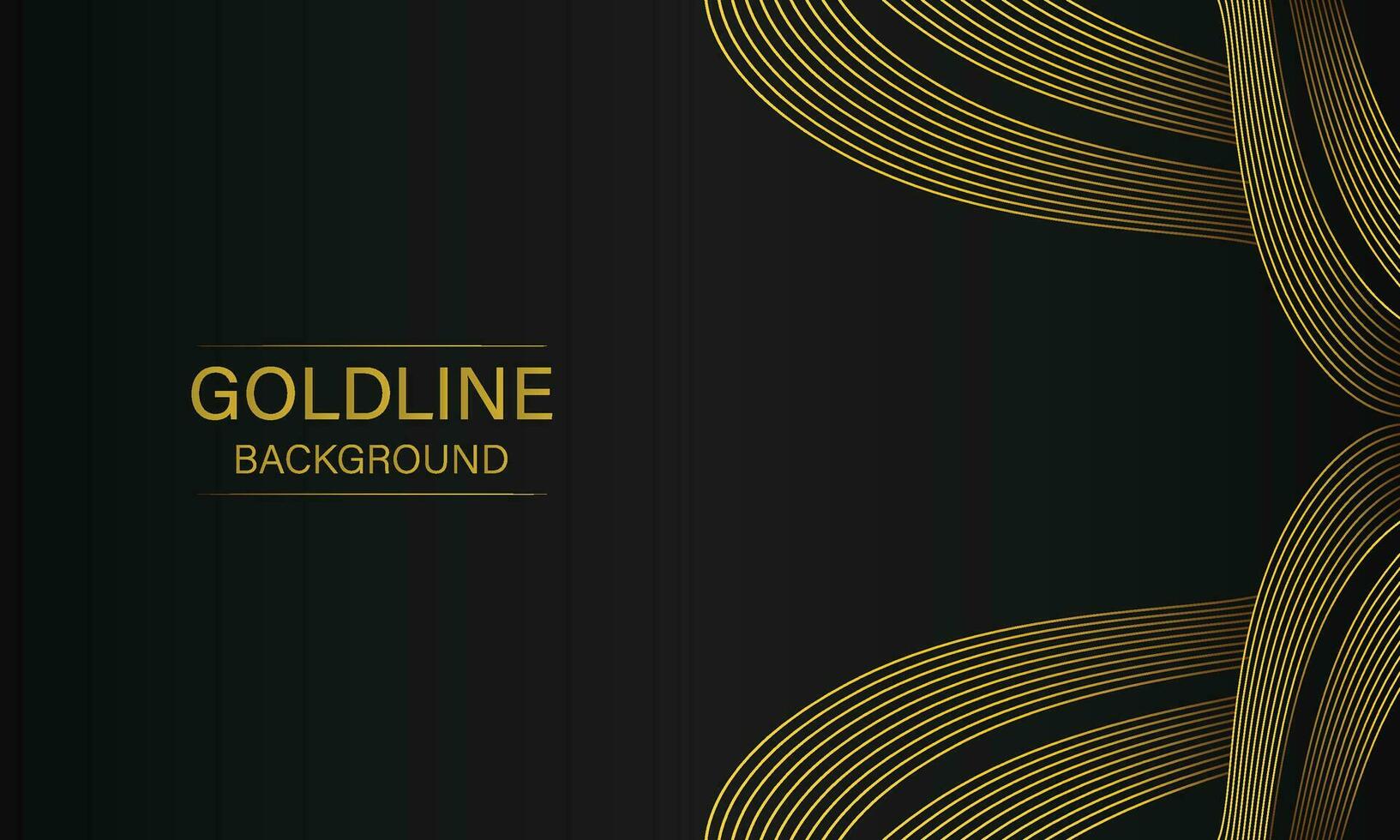 luxury abstract gold line on black background vector