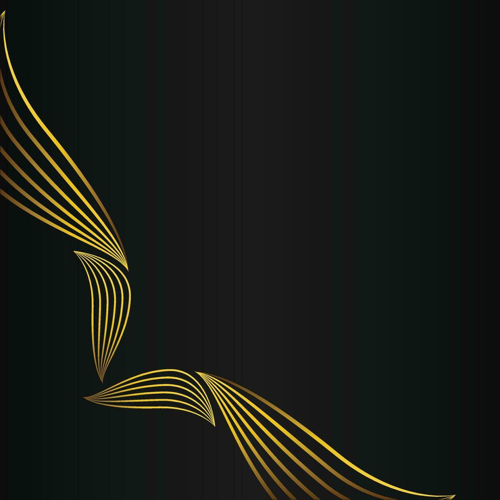 lujo elegante oro floral marco frontera decoración vector