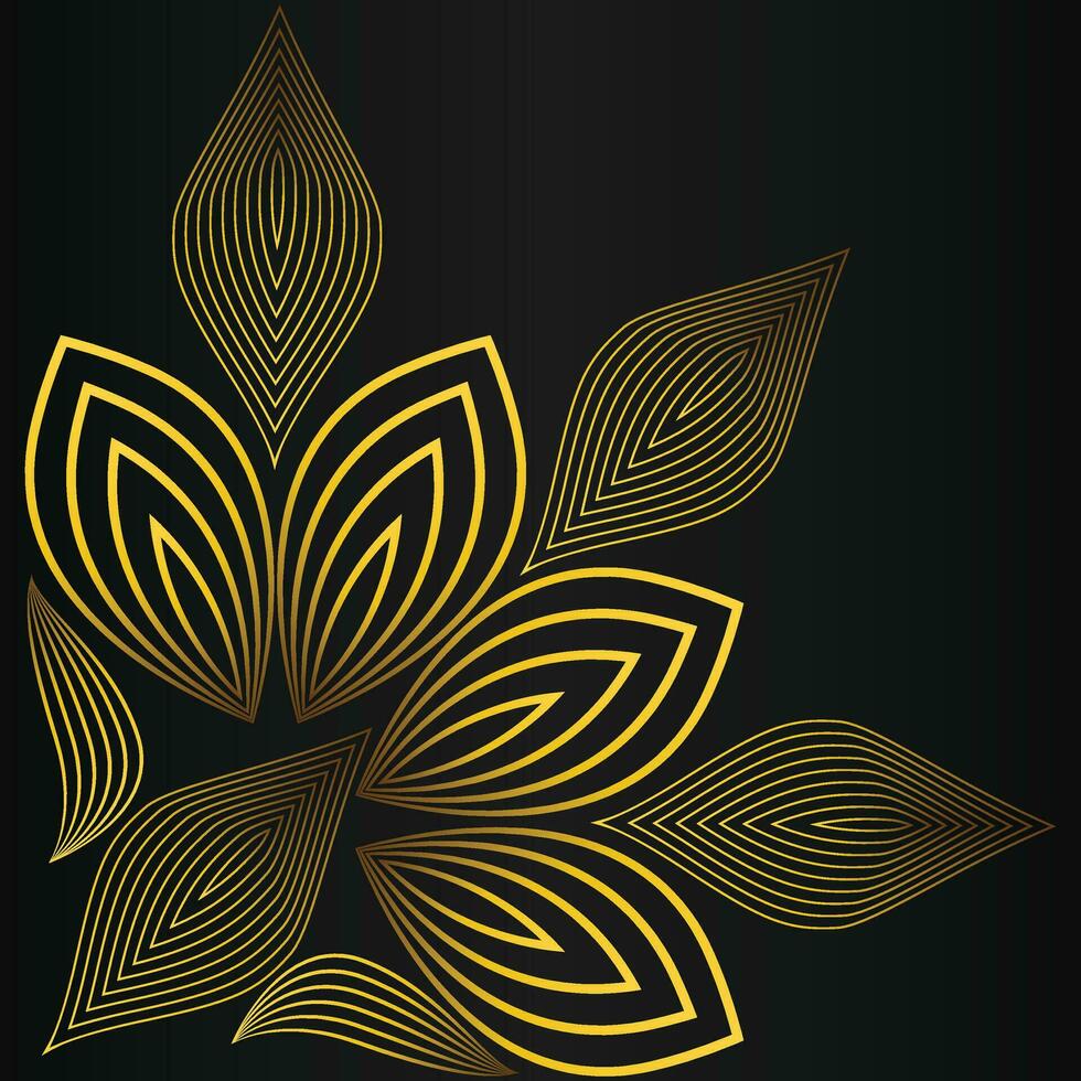 lujo elegante oro floral marco frontera decoración vector