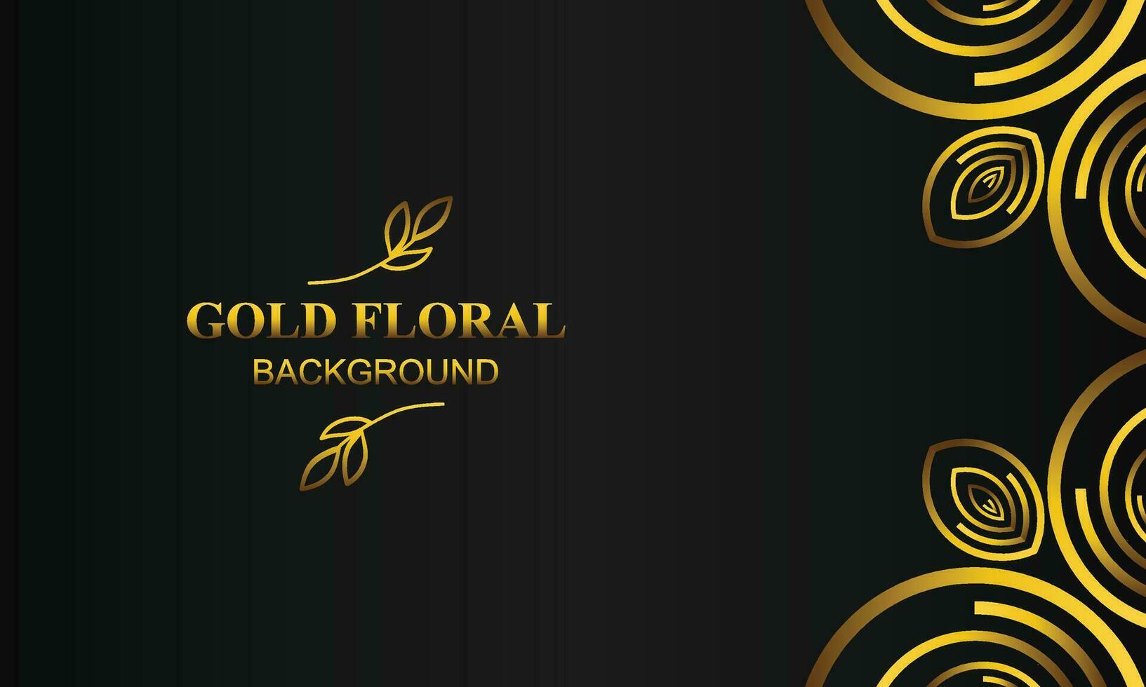 elegant gold floral background with floral and leaf ornament vector