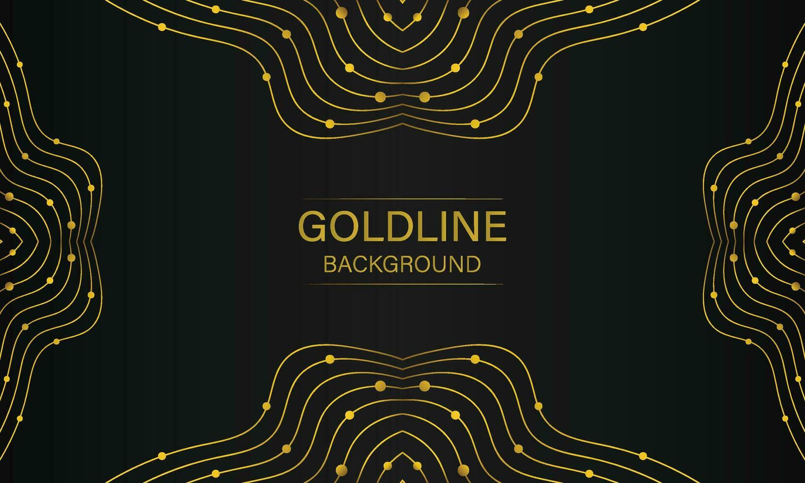 luxury abstract gold line on black background vector