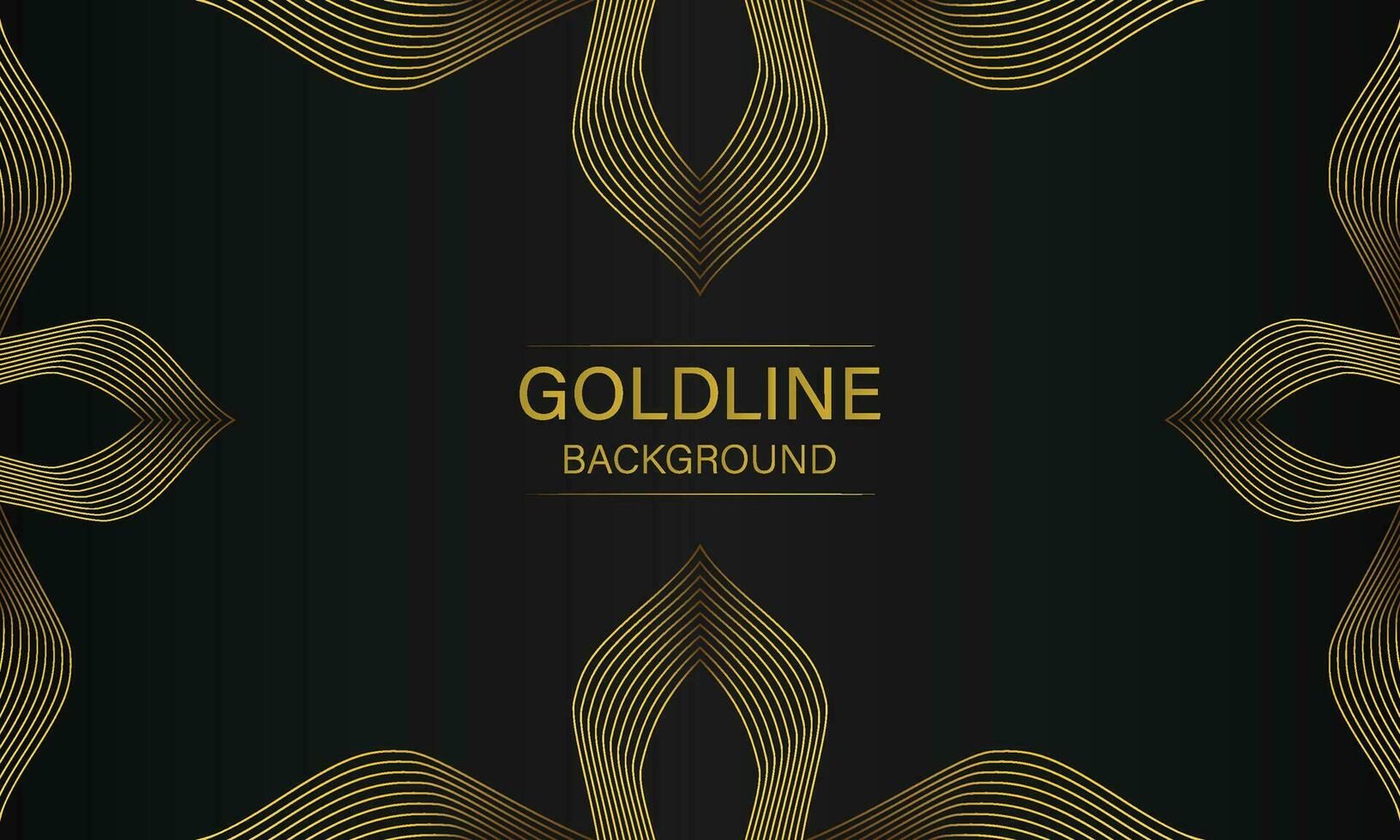 luxury abstract gold line on black background vector