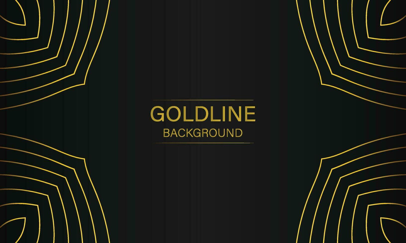 luxury abstract gold line on black background vector