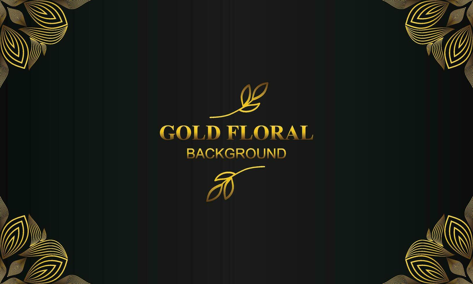 beautiful gold floral background with floral, flower and leaf ornament vector