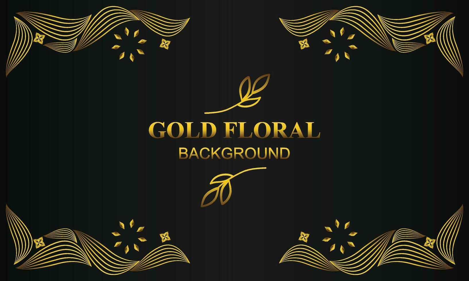hermosa elegante oro floral antecedentes con floral y hoja ornamento vector