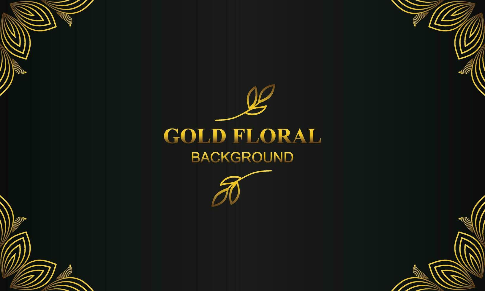 hermosa oro floral antecedentes con floral, flor y hoja ornamento vector