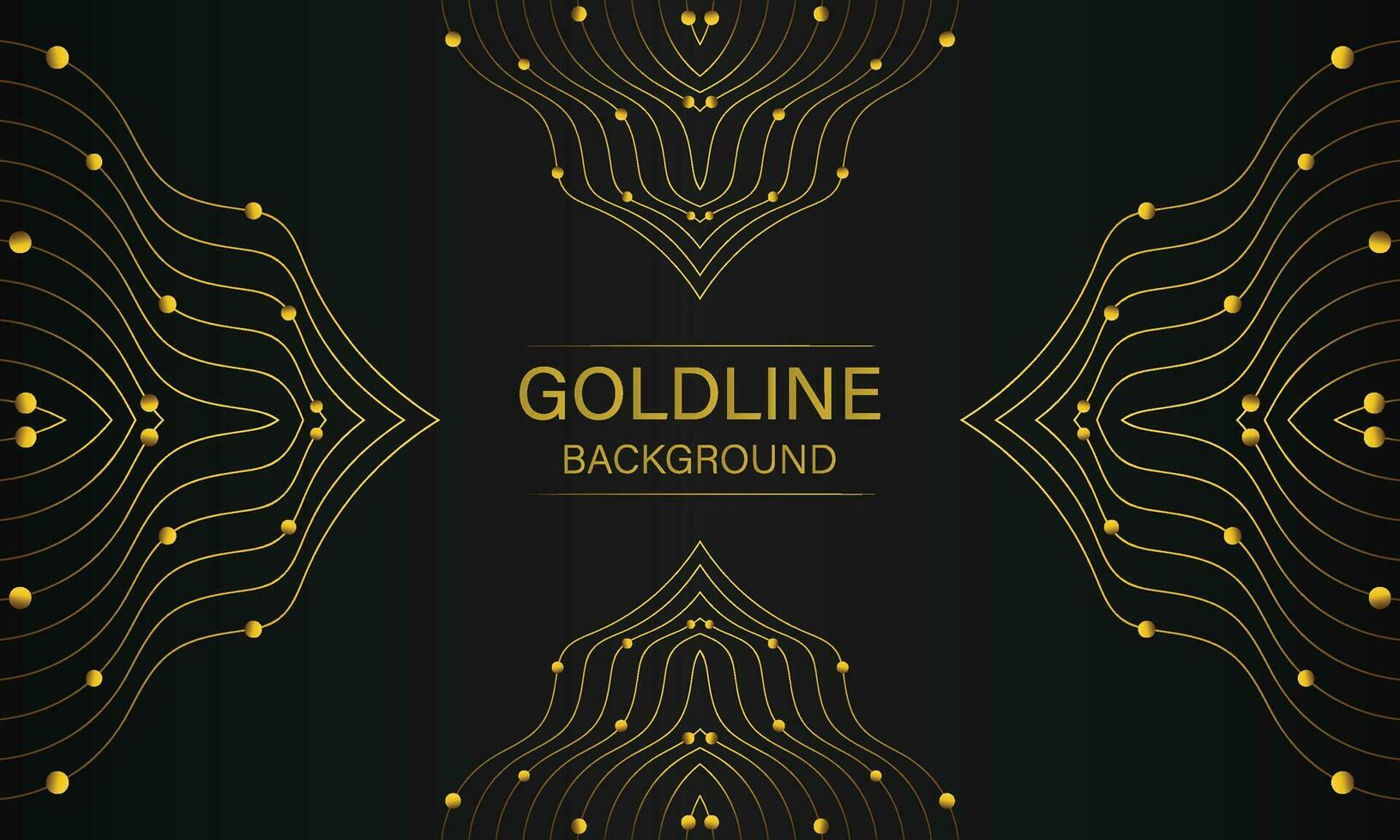 luxury abstract gold line on black background vector