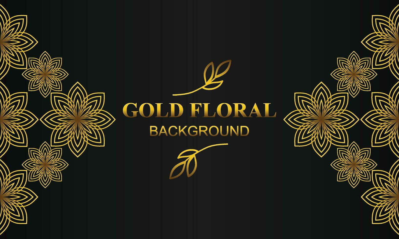 beautiful elegant gold floral background with floral and leaf ornament vector