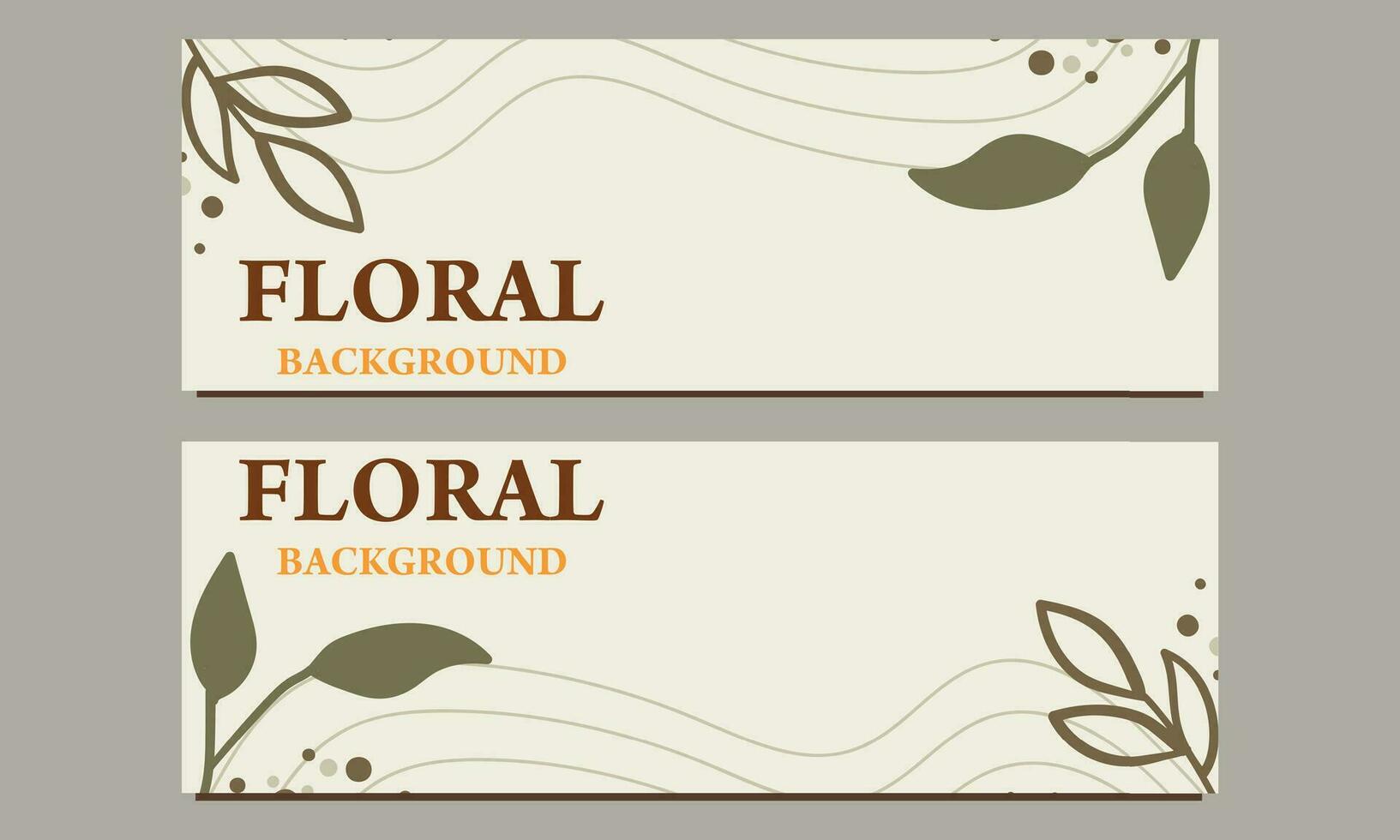 natural horizontal banner template with floral and flower ornament vector