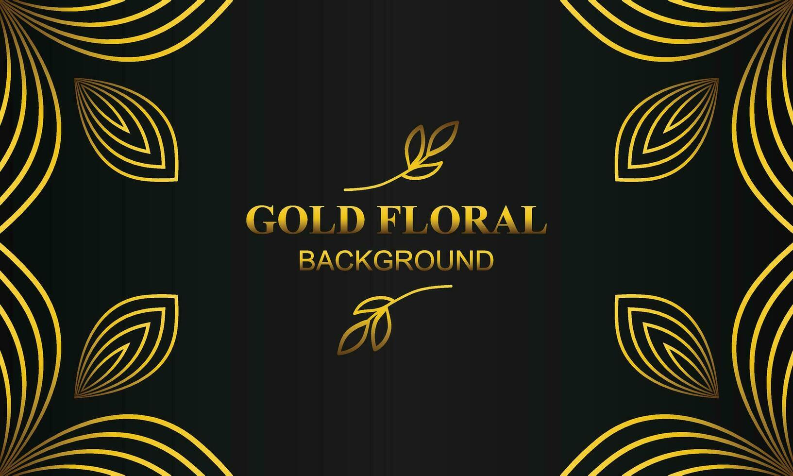 premium elegant gold floral background with floral and leaf ornament vector